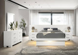 Jessica White 5-Piece Eastern King Bedroom Set with Nightstand Panels by Coaster at Eve Furniture