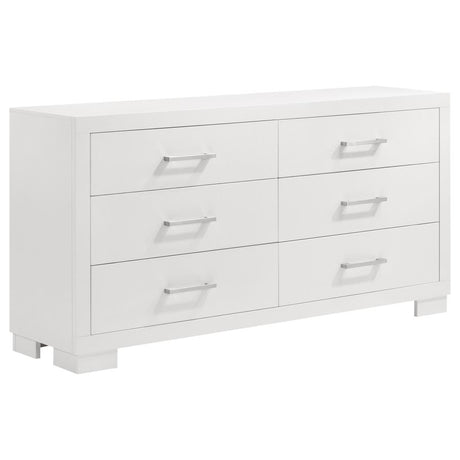 Jessica White 5-Piece King Bedroom Set with Nightstand Panels by Coaster at Eve Furniture