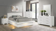 Jessica White 5-Piece King Bedroom Set with Nightstand Panels by Coaster at Eve Furniture