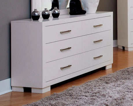 Jessica White 6-Drawer Dresser by Coaster at Eve Furniture