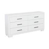 Jessica White 6-Drawer Dresser by Coaster at Eve Furniture