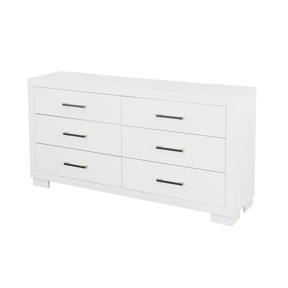 Jessica White 6-Drawer Dresser by Coaster at Eve Furniture