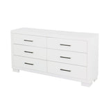 Jessica White 6-Drawer Dresser by Coaster at Eve Furniture