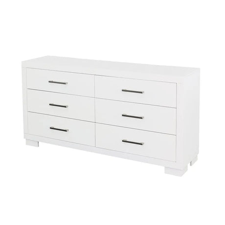 Jessica White 6-Drawer Dresser by Coaster at Eve Furniture