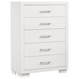 Jessica White 6-Piece Eastern King Bedroom Set with Nightstand Panels by Coaster at Eve Furniture