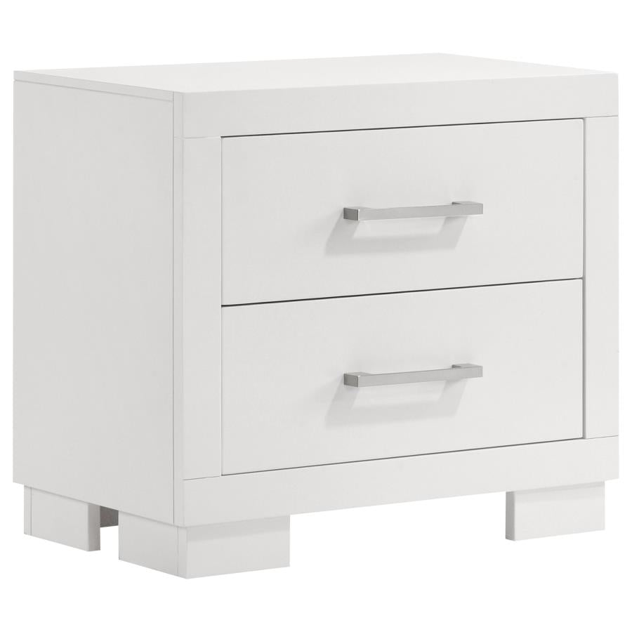 Jessica White 6-Piece Queen Bedroom Set with Nightstand Panels by Coaster at Eve Furniture