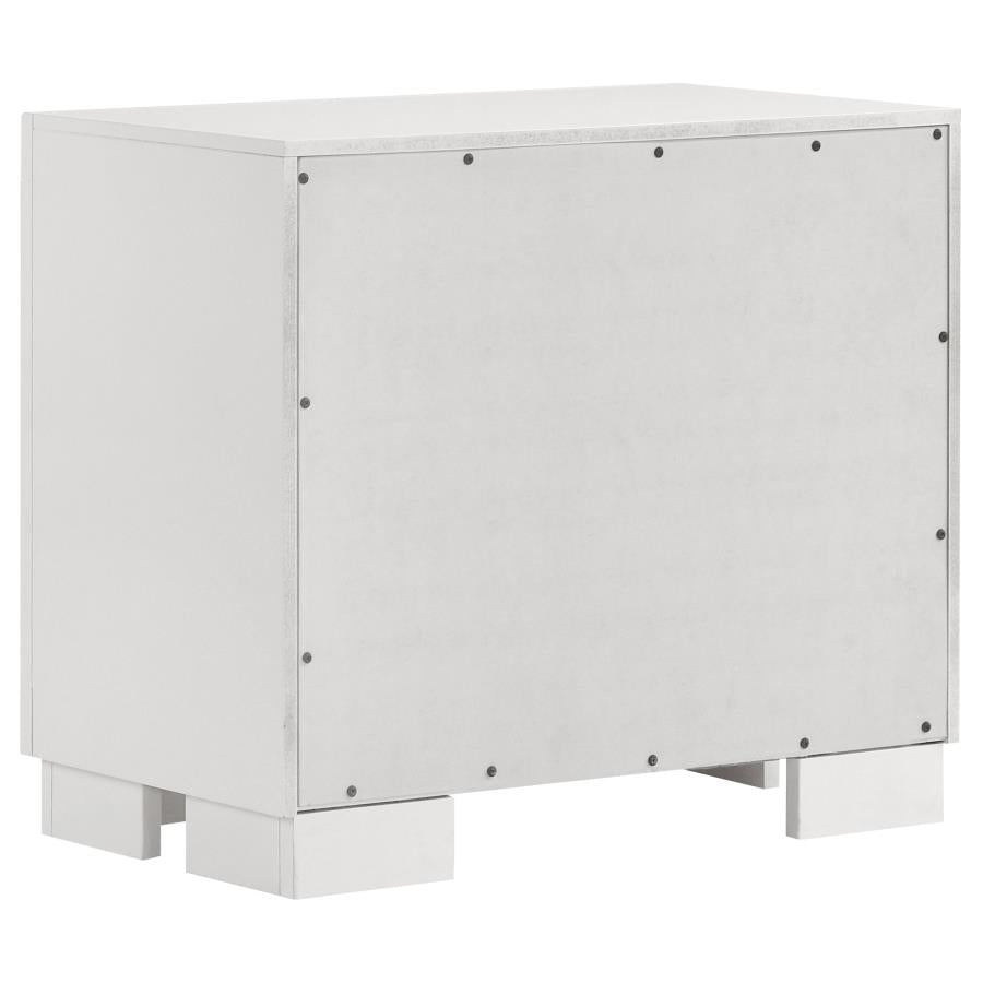 Jessica White 6-Piece Queen Bedroom Set with Nightstand Panels by Coaster at Eve Furniture