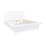Jessica White Eastern King Platform Bed with Rail Seating by Coaster at Eve Furniture