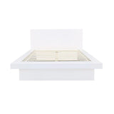 Jessica White Queen Platform Bed with Rail Seating by Coaster at Eve Furniture