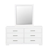Jessica White Rectangular Mirror by Coaster at Eve Furniture