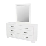 Jessica White Rectangular Mirror by Coaster at Eve Furniture