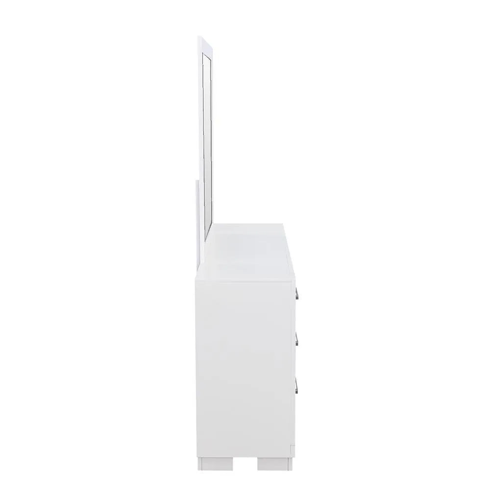 Jessica White Rectangular Mirror by Coaster at Eve Furniture