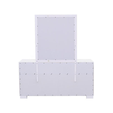 Jessica White Rectangular Mirror by Coaster at Eve Furniture