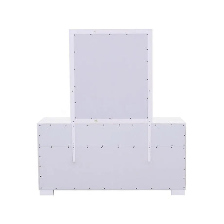 Jessica White Rectangular Mirror by Coaster at Eve Furniture