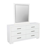 Jessica White Rectangular Mirror by Coaster at Eve Furniture