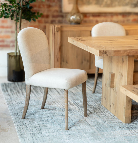 Jessie 18" Dining Chair in Beige Linen, Set of 2 by Home Trends & Design at Eve Furniture