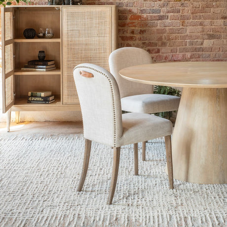 Jessie 18" Dining Chair in Beige Linen, Set of 2 by Home Trends & Design at Eve Furniture