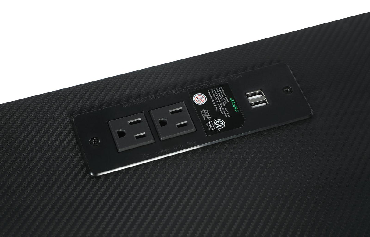 Jessie Black/Gunmetal Writing Desk with USB Ports by Coaster at Eve Furniture