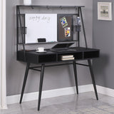 Jessie Black/Gunmetal Writing Desk with USB Ports