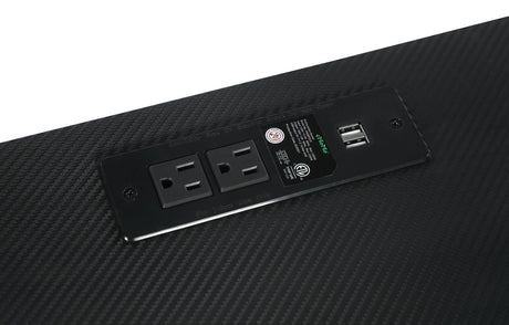 Jessie Black/Gunmetal Writing Desk with USB Ports by Coaster at Eve Furniture