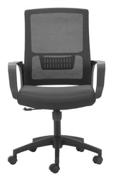 Jett Black Low Back Office Chair by Zuomod at Eve Furniture