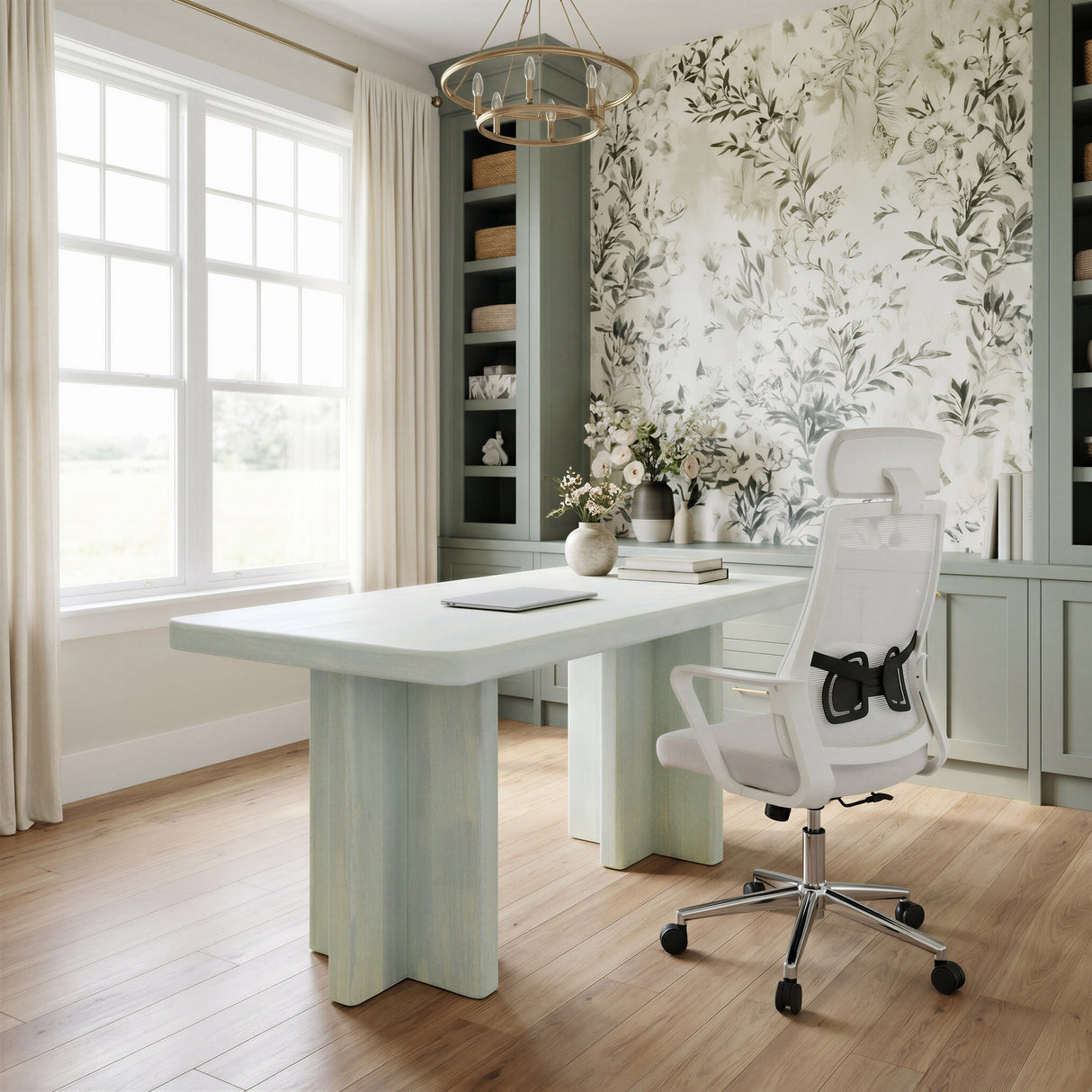Jett Light Gray High Back Office Chair by Zuomod at Eve Furniture