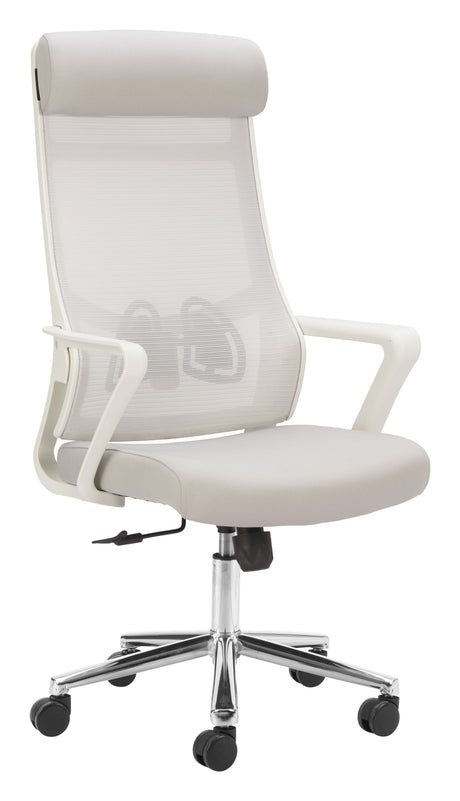 Jett Light Gray High Back Office Chair by Zuomod at Eve Furniture