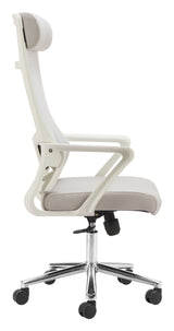 Jett Light Gray High Back Office Chair by Zuomod at Eve Furniture