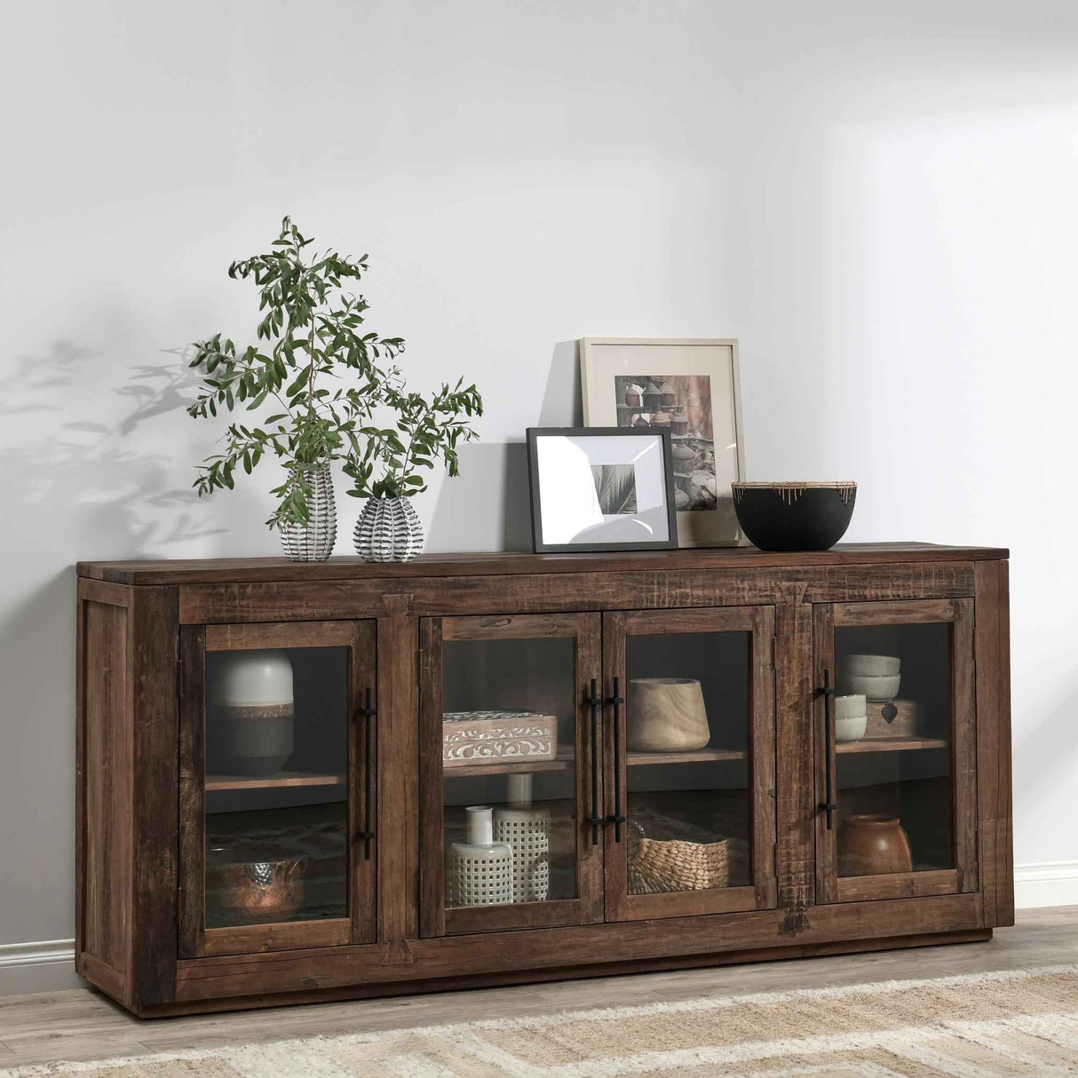 Jett Natural 4 Door Cabinet by Classic Home at Eve Furniture