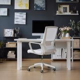 Jett White Low Back Office Chair by Zuomod at Eve Furniture