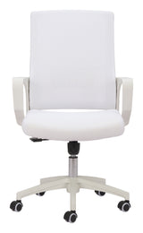 Jett White Low Back Office Chair by Zuomod at Eve Furniture