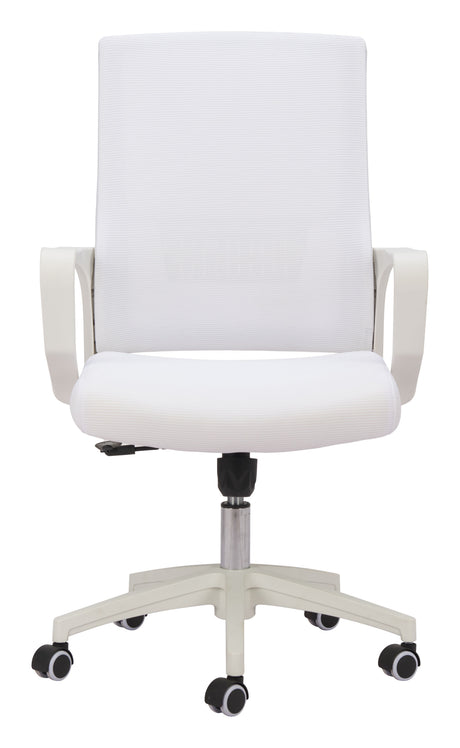 Jett White Low Back Office Chair by Zuomod at Eve Furniture