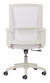 Jett White Low Back Office Chair by Zuomod at Eve Furniture