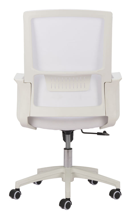 Jett White Low Back Office Chair by Zuomod at Eve Furniture
