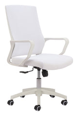 Jett White Low Back Office Chair by Zuomod at Eve Furniture