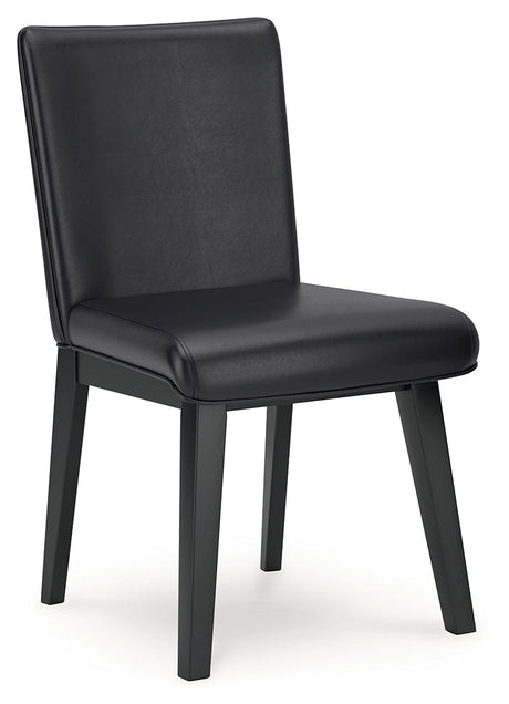 Jettaya Black/White Dining Chair, Set of 2