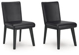 Jettaya Black/White Dining Chair, Set of 2