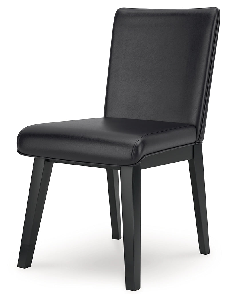 Jettaya Black/White Dining Chair, Set of 2