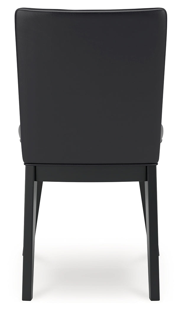 Jettaya Black/White Dining Chair, Set of 2