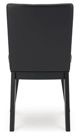 Jettaya Black/White Dining Chair, Set of 2