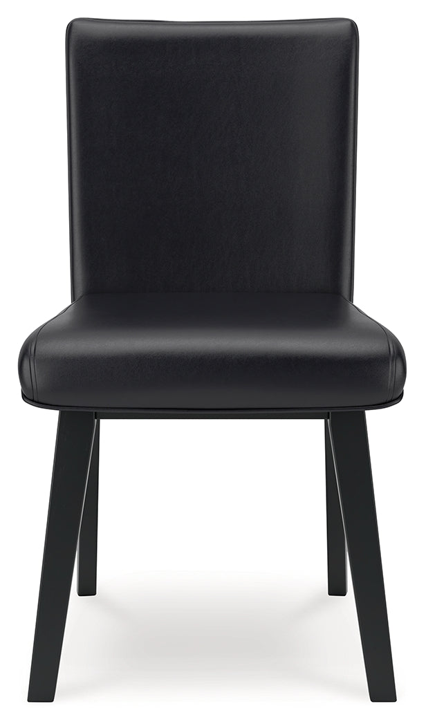 Jettaya Black/White Dining Chair, Set of 2