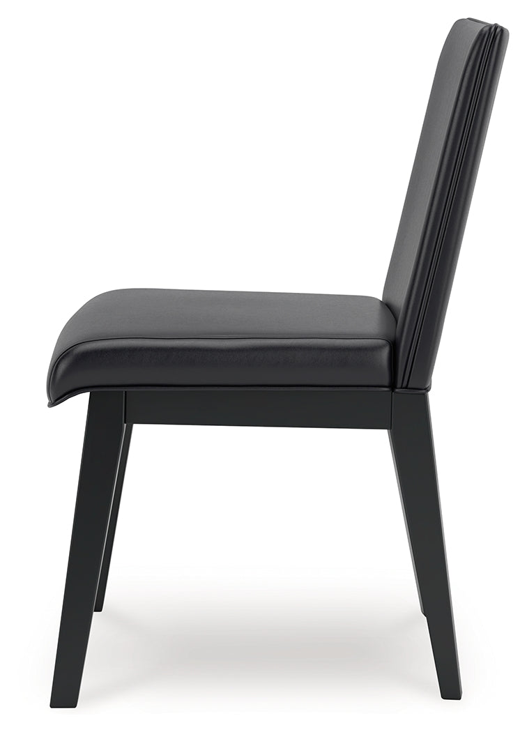 Jettaya Black/White Dining Chair, Set of 2