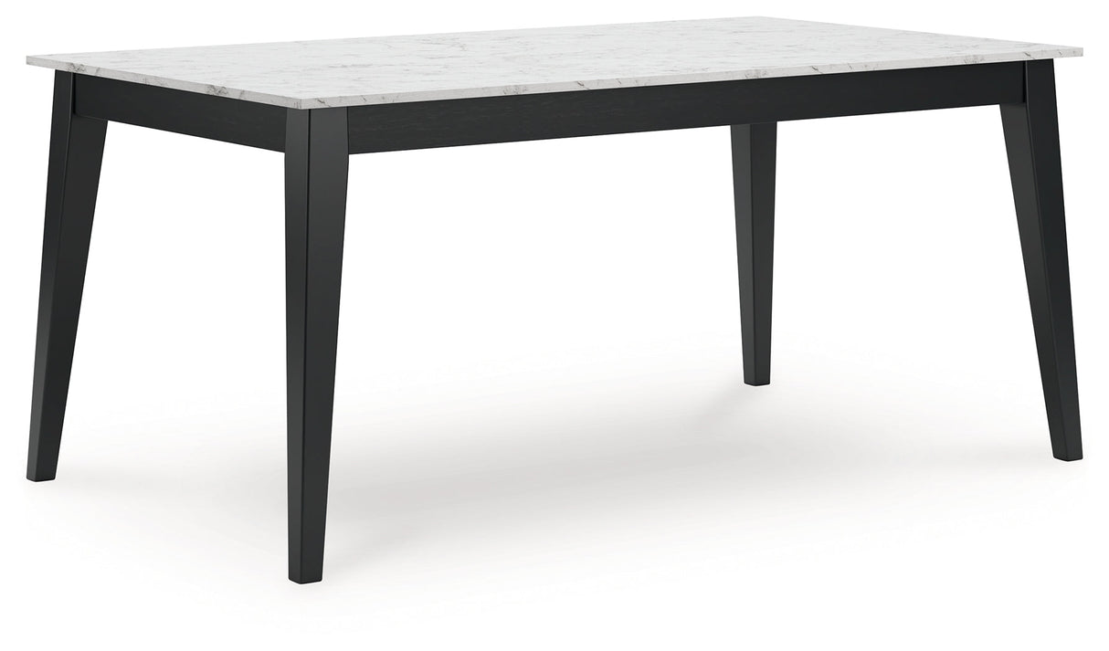 Jettaya Black/White Dining Table