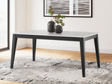 Jettaya Black/White Dining Table