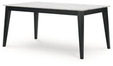 Jettaya Black/White Dining Table