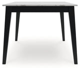 Jettaya Black/White Dining Table