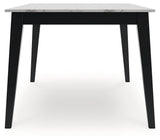 Jettaya Black/White Dining Table