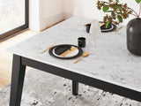 Jettaya Black/White Dining Table