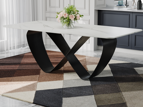 Jewel/Serapion Sintered Stone Dining Room Set by New Era Innovations at Eve Furniture