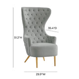Jezebel Velvet Wingback Chair by Inspire Me! Home Decor by TOV Furniture at Eve Furniture